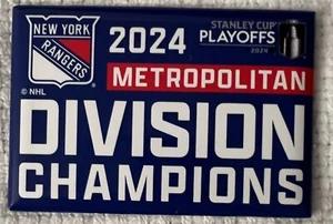 NY RANGERS MAGNET 2024 NHL PLAYOFFS DIVISIÓN METROPOLITANA CAMPEONES COPA STANLEY - Imagen 1 de 2