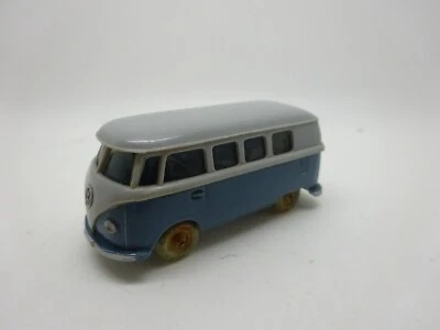 Wiking: VW T1 Bus, Grigio Argento/Mattone Blu, Saure HB Nr. 323/1L (Schub166) - Immagine 1 di 4