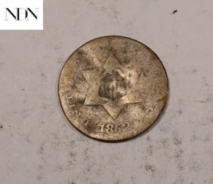 1852 Silver Three Cent Coin (3 Cent) - #ST149 - Picture 1 of 3