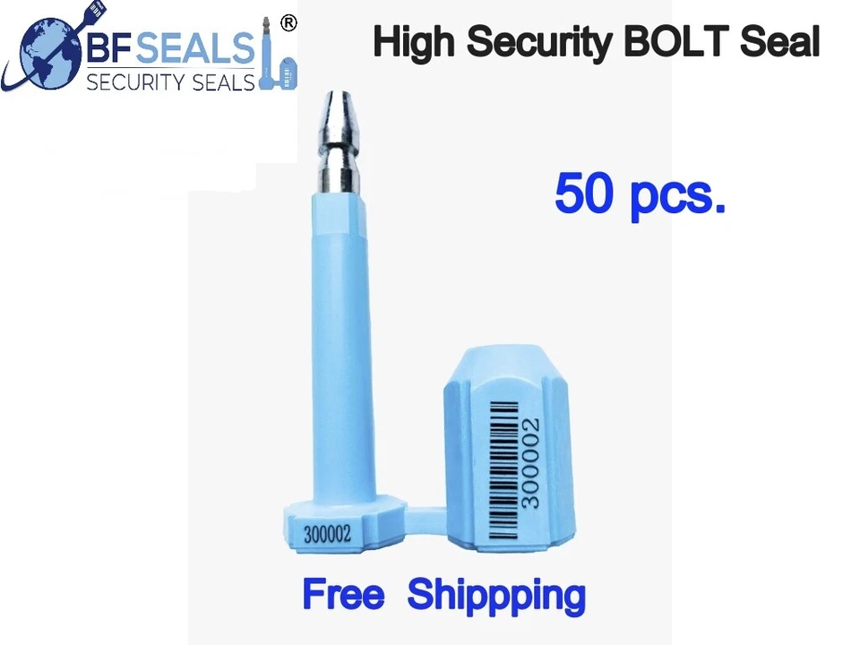 Security BOLT Seal for Cargo Containers, Blue Color, Box (50 pcs), BFSEALS