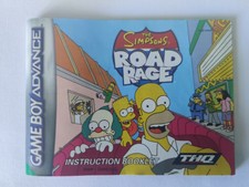 Nintendo GBA Instruction Booklet Only - The Simpsons Road Rage