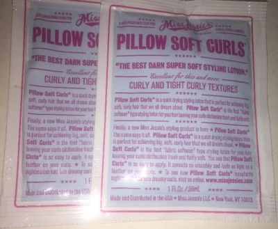 Almohada de rizos suaves de Miss Jessie. Dos (2) paquetes de viaje de 1 oz nuevos nunca abiertos Foto 1 de 3