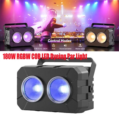 180W LED 4 in 1 RGBW COB Dyeing Par Light DJ Stage Lighting Audience Blinder DMX - Image 1 of 4