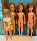 LOT OF 4 VINTAGE CRISSY FAMILY FIENDS DOLLS IN NEED OF SOME TLC OR RESTORE