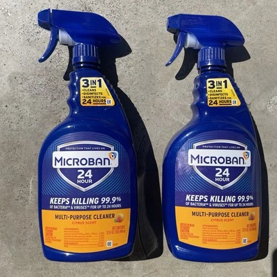 Lot of 2 Microban Citrus 24-Hour 32 oz. All-Purpose Cleaner Spray NEW - Image 1 of 3