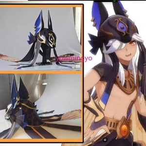 Genshin Impact Cyno Cosplay Helmet FRP Mask Accessories Halloween Prop Gift NEW - Picture 1 of 7