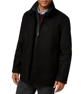 Abrigo de coche London Fog mezcla de lana para hombre con babero - Imagen 1 de 6