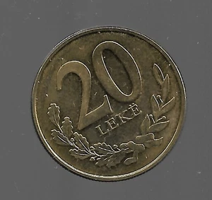 Albanische Münze 20 LEKE 2024.  AUNC.  Letzte Ausgabe - Bild 1 von 2