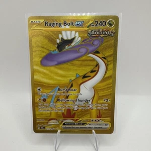 Raging Bolt ex - 218/162 Hyper Rare Holo NM Pokemon SV05: Temporal Forces - Picture 1 of 6