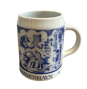 Lise Porcelain Denmark Mug Kobenhavn Blue White Coffee Cup Copenhagen - Picture 1 of 7