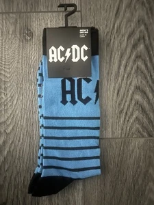 NUEVO ~ MERCANCÍA OFICIAL ~ LOGO "AC⚡DC" ~CALCETINES TALLA 7-12 ~AZUL~NUEVO CON ETIQUETA - Imagen 1 de 2