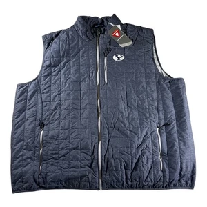 NWT Cutter & Buck Puffer Vest BYU Cougars Size 5XB Blue - Picture 1 of 8