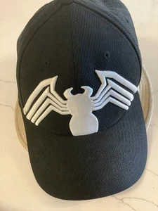 New Era Marvel Spiderman Black Suit Symbol On Front White Pre Owned Medium /larg - Picture 1 of 6
