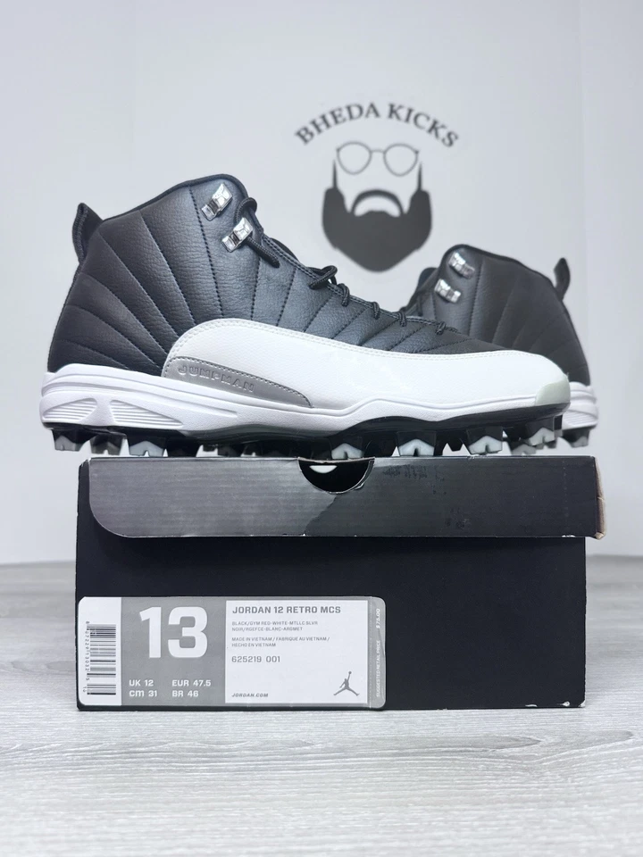 Size 13 - Jordan 12 Retro MCS Playoff Black White 625219-001 NEW DS - Image 1 of 4
