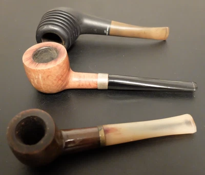 3 x Tabakpfeife Horn / Porsche Design / ELWIN London / Pfeife beraucht - Bild 1 von 4