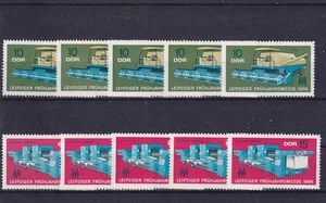 RDA MNH ** 1448-9 SC 1085-6 Feria de Leipzig 1969 (5 juegos) - Imagen 1 de 1