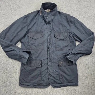 Barbour Jacket Mens XL Black Waxed Cotton Tartan Plaid Liner Hidden Zip Hood - Image 1 of 4