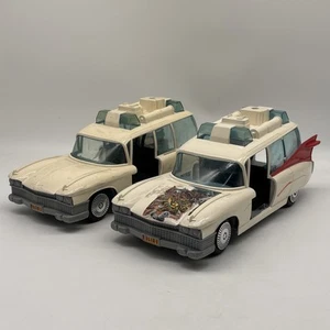 Vintage Two (2) Ghostbusters Ecto-1 Incomplete Vehicles For Parts! - Picture 1 of 24