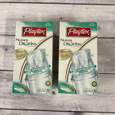 Playtex Nurser Drop In Liners 8-1Ooz Lote de 2 80 Forros por Caja Libre de BPA NUEVO Foto 1 de 4
