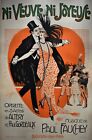 Excellent Original 1919 French Operette Poster "Ni Veuve, Ni Joyeuse"
