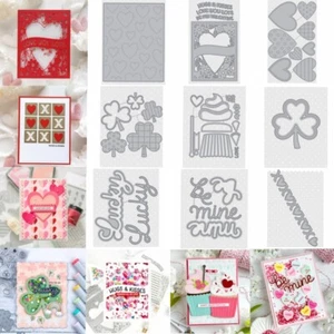 Timbro fustelle taglio metallo cornice bordo cuore amore per fai da te scrapbooking carta artigianale - Foto 1 di 29