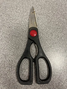 All Purpose Kitchen Shears Scissors Black Sturdy Durable Stainless - Picture 1 of 9