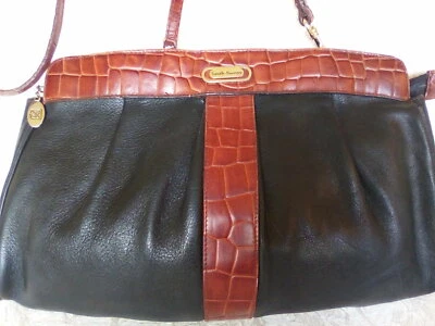 Smith Forester De Colección Años 80 Bandolera o Bolso sin asas Bolso de mano Cuero Negro Marrón Foto 1 de 4