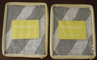 DRANSFIELD & ROSS зебра Евро подушка Sham набор из 2 натуральный новый корабли бесплатно - Изображение 1 из 2