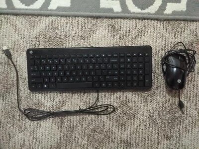 HP Slim USB Keyboard and Mouse - Black (T6T83AA#ABA) Brand New - Image 1 of 2