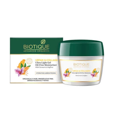 Gel hidratante ultra ligero sin aceite Biotique Ubtan & Collagen - Ilumina - 200 ml Foto 1 de 4