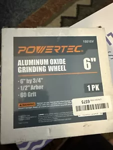 POWERTEC 15515V Aluminum Oxide Grinding Wheel 60 Grit, 6" x 3/4" with 1/2" Arbor - Picture 1 of 1