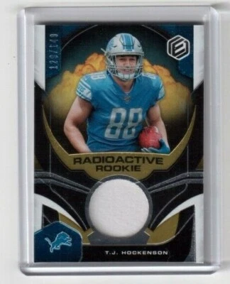 NFL 2019 Panini Elements Radioactive Rookie TJ Hockenson Detroit Lions 129/149 - Image 1 of 2