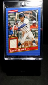 2020 Panini Donruss Retro 1986 Materials OZZIE ALBIES Jersey Patch #86M-OA ⚾️⚾️⚾