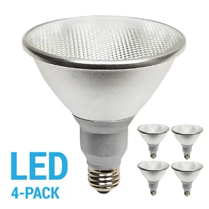 4 Pack LED PAR38 17 Watt =90W Medium E26 Base Dimmable Flood 3000K Soft White - Picture 1 of 4