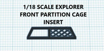 1/18 Ford Explorer Police Prisoner Cage/Partition Panel Lights Diorama Motormax - Image 1 of 4