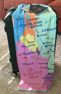 Europäischer Rhein Fluss Thema (Karte) Reisetuch - Bild 1 von 2