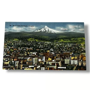 Postkarte Mt Hood aus Portland Oregon Leinenkarte D279 - Bild 1 von 2