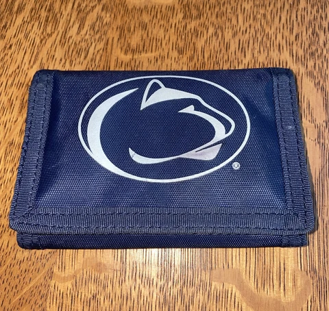 Penn State University Navy Blue Wallet Bi-Fold NCAA College Nittney Lions Cover
