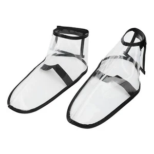 (M)Barber Shoes Cover Adjustable Transparent Waterproof Haircut Shoes Cover - Picture 1 of 23