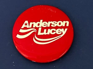 Vintage 1980 President John Anderson Lucey Pin Button Pinback - Bild 1 von 4