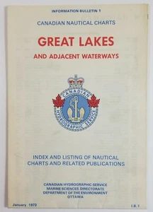 Great Lakes Adjacent Waterways Nautical Charts 1973 Information Bulletin 1 E2C - Picture 1 of 6