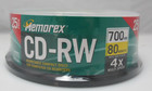 NEW Memorex CD-RW 25 Pack Recordable Rewritable 80 Min 700MB 4x Multi Speed