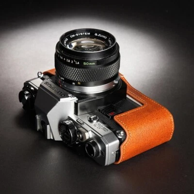 Real Leather Camera Bag Case Cover Belt For Olympus OM1 OM2 OM3 OM4Ti OM10 20 30 - Image 1 of 4