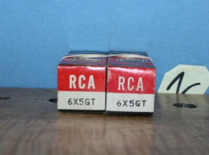 Radio Tubes 6X5GT 6X5 RCA BS MG NOS PAIR - Picture 1 of 3