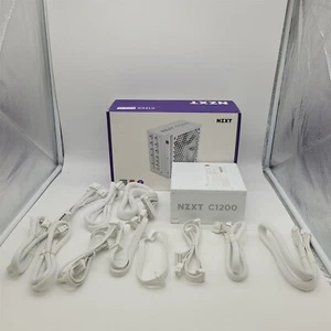 NZXT C1200 Fully Modular Power Supply 1200W 80 Plus Gold, White -NOT WORKING- - Afbeelding 1 van 5
