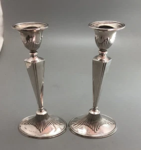 Antiker Silber Kerzenständer Cornelius Birmingham 1913 22 cm AF ALZX - Bild 1 von 5