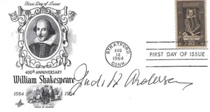 JUDITH ANDERSON-SIGNIERT-OFFIZIELLER 1. TAG GÜTESIEGELUMSCHLAG-EHRUNG VON SHAKESPEARE - Bild 1 von 1