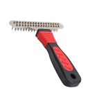 (Double Row)Pet Fur Grooming Rake Stainless Steel Cleaning Brush Comb HG