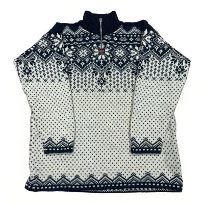 Devold Olmes Carreti Norway Fairisle Vintage Weihnachtspullover Ski Strickpullover M - Bild 1 von 4