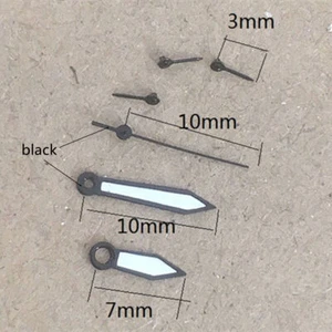 Schwarz Blende weiß bemalt Uhrzeiger für Miyota OS10 OS20 OS22 OS60 OS80 - Bild 1 von 1